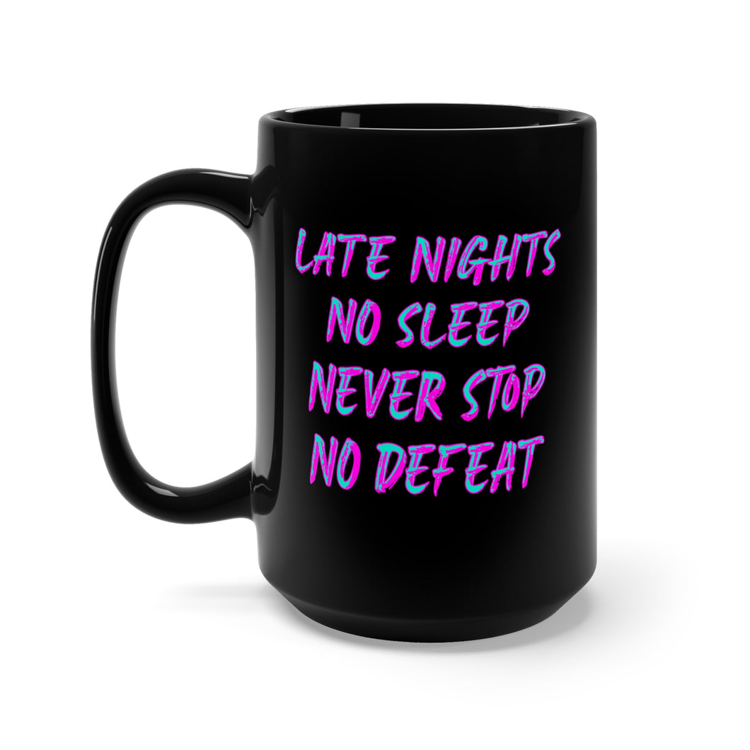 No Defeat Black Mug 15oz