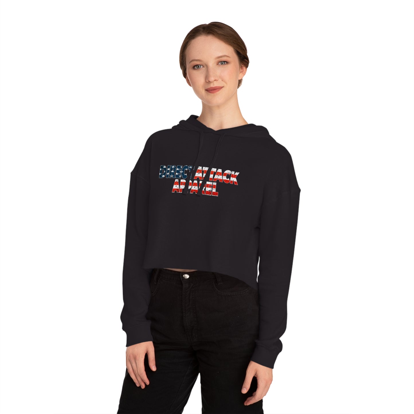 Patriotic Crop Hoodie "USA"