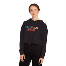 Load image into Gallery viewer, Patriotic Crop Hoodie &quot;USA&quot;
