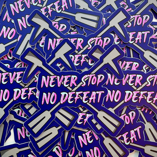 No Defeat Sticker