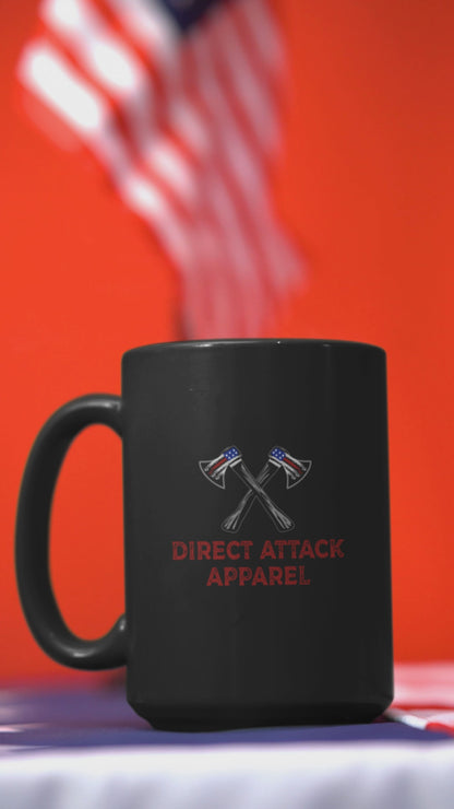 Stay Sharp "USA" Black Mug 15oz