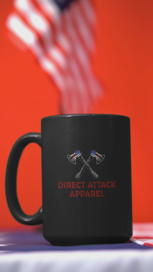 Stay Sharp "USA" Black Mug 15oz