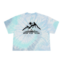 Load image into Gallery viewer, Never Stop Trying Tie-Dye Crop Shirt
